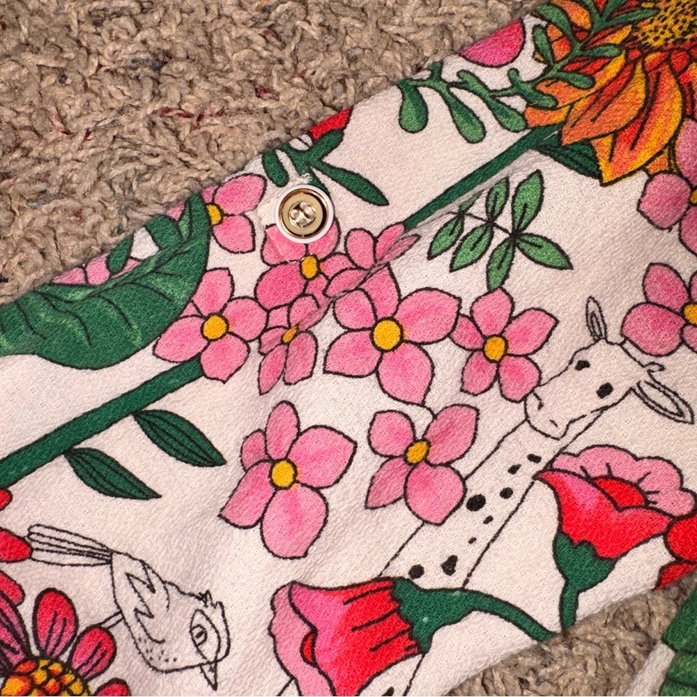 Floral/Animal Long Sleeve Kids Blouse/Tunic - 4T 100% Cotton​​ - Picture 7 of 11